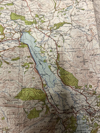 KESWICK Ordnance Survey Cloth One Inch Map 1947 Sixth Edition Sheet 82 Lakes