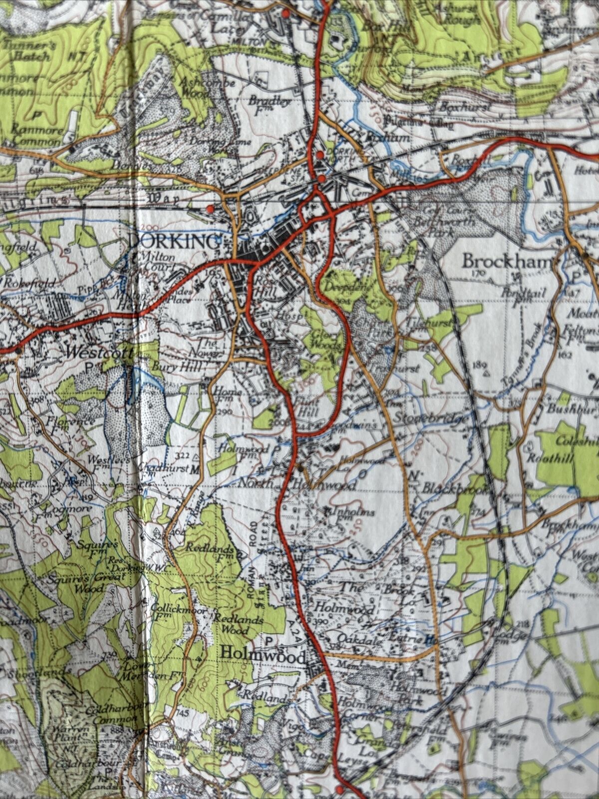 LONDON SOUTH WEST Ordnance Survey Cloth 1 Inch Map 1945 Sixth Edition Sheet 170