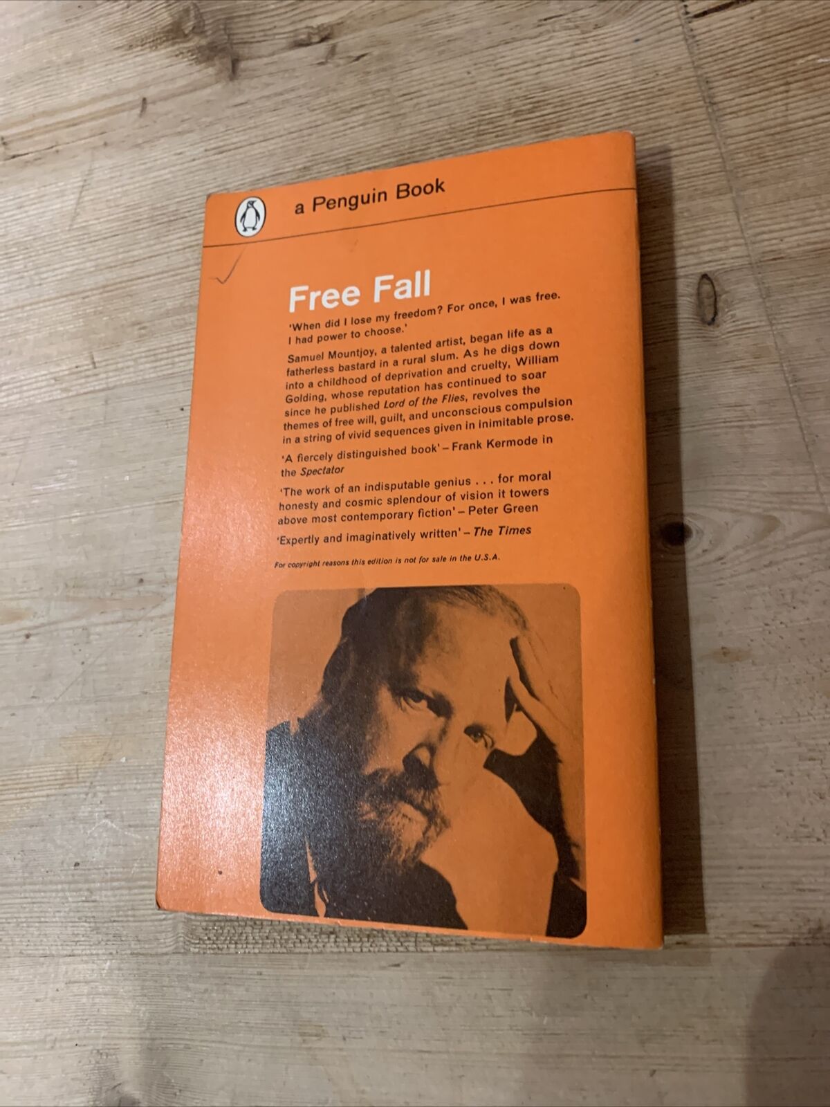 FREE FALL  - WILLIAM GOLDING - Penguin Books No 1988 1963