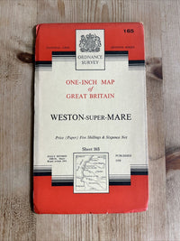 WESTON SUPER MERE Ordnance Survey Seventh Series Paper 1-inch 1958 Sheet 165