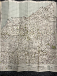 CARDIGAN Ordnance Survey Cloth One Inch Map 1947 Sixth Edition Sheet 139 Merthyr