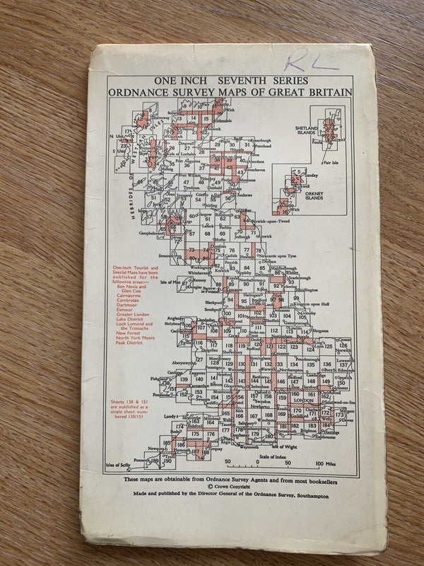 Fort Augustus Scotland - Ordnance Survey One Inch Sheet 36 Seventh Series 1961