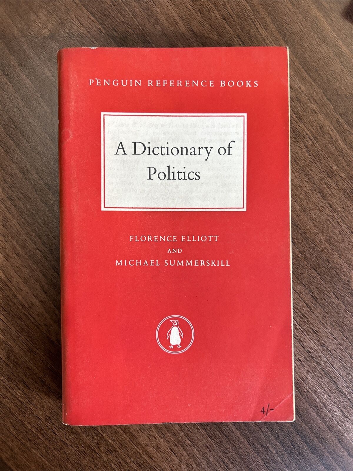 A PENGUIN DICTIONARY OF POLITICS R10 1957 Penguin Reference Books