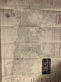 SOUTHEND Essex - Barnetts Early Street map 1950s? Advertising Shoeburyness