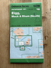 EIGG MUCK & RHUM South Ordnance Survey Map Pathfinder 261 1988