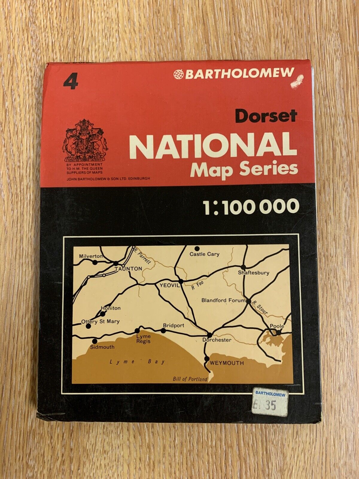 Dorset Poole & Weymouth - Bartholomews National Map Series No 4  1975