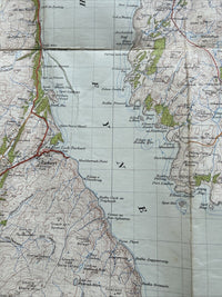 ISLAND OF BUTE Ordnance Survey CLOTH One Inch Sheet 71 Popular Edition 1945