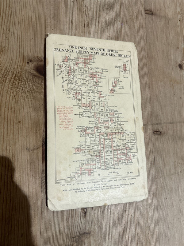 CAPE WRATH Ordnance Survey Paper Map 1959 Seventh Series Sheet 9 Loch Eriboll