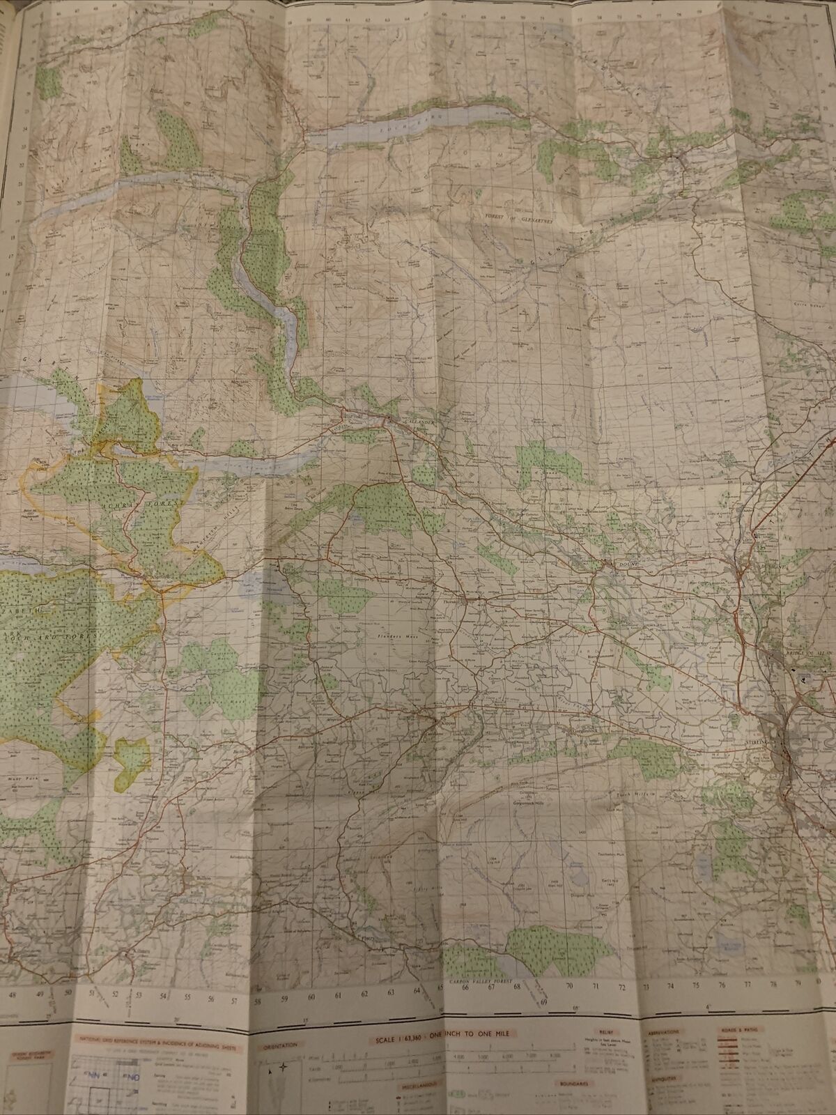 STIRLING Scotland Ordnance Survey One Inch Map Sheet 54 1957 Loch Earn Callander