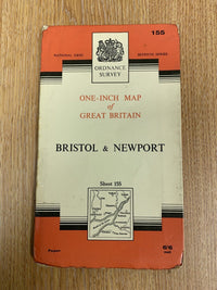 Bristol & Newport 1967 Ordnance Survey Map No 155 7th Series