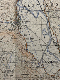 DOLGARROG Ordnance Survey Sheet SH76 Map 1:25000 First Series 1953 Llanrwst