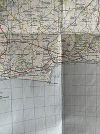 PWLLHELI Ordnance Survey CLOTH Seventh Series Map One Inch 1962 Sheet 115 Nefyn