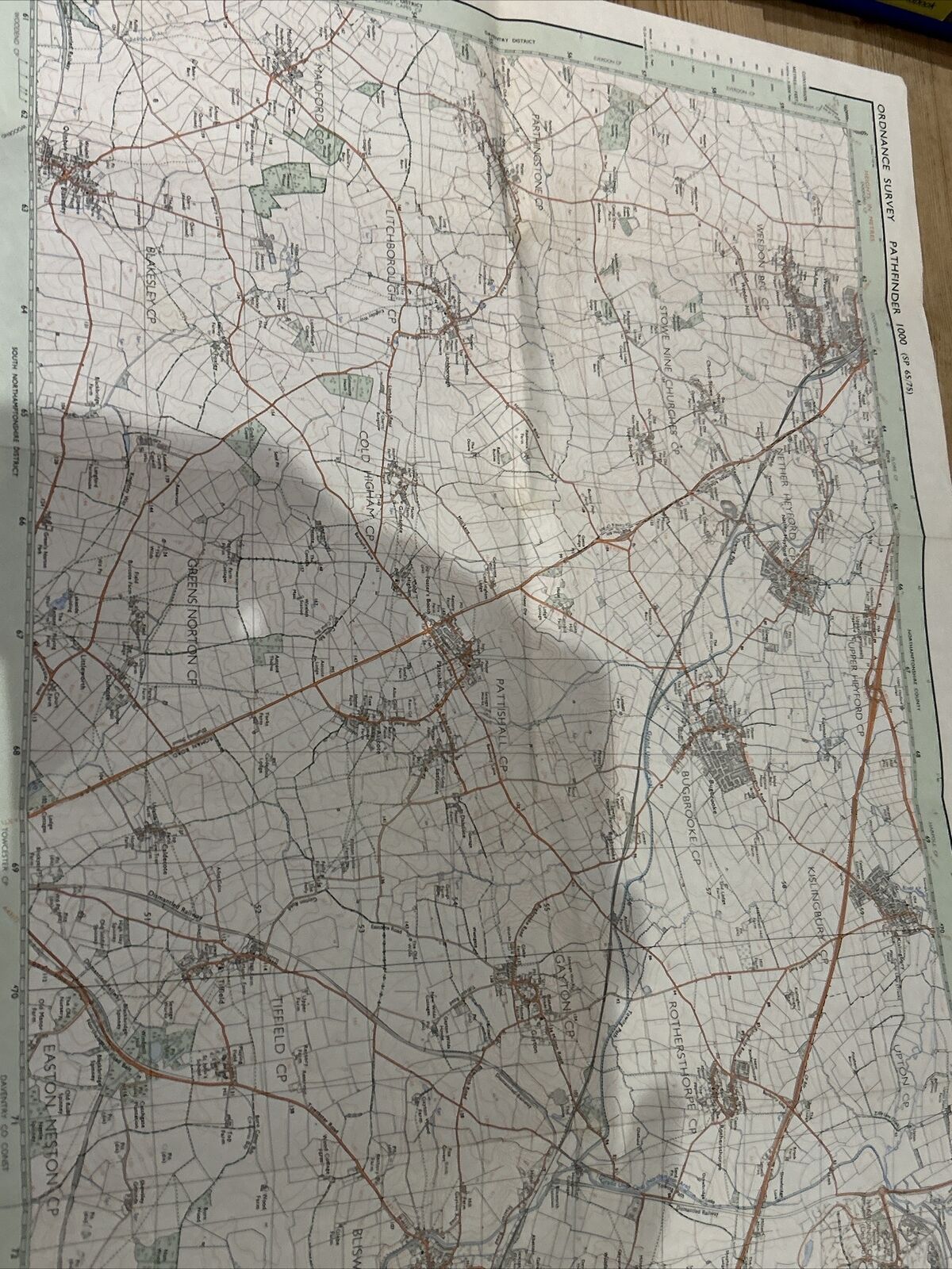 WEEDON BEC & Roade Pathfinder Ordnance Survey No 1000 (SP65/75) 1:25000 1988