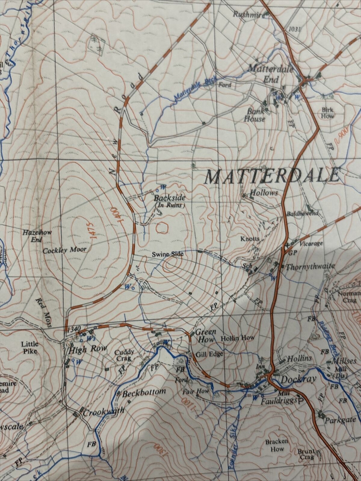 THRELKELD Dockray Ordnance Survey Sheet NY32  1:25000 1958 Lake District
