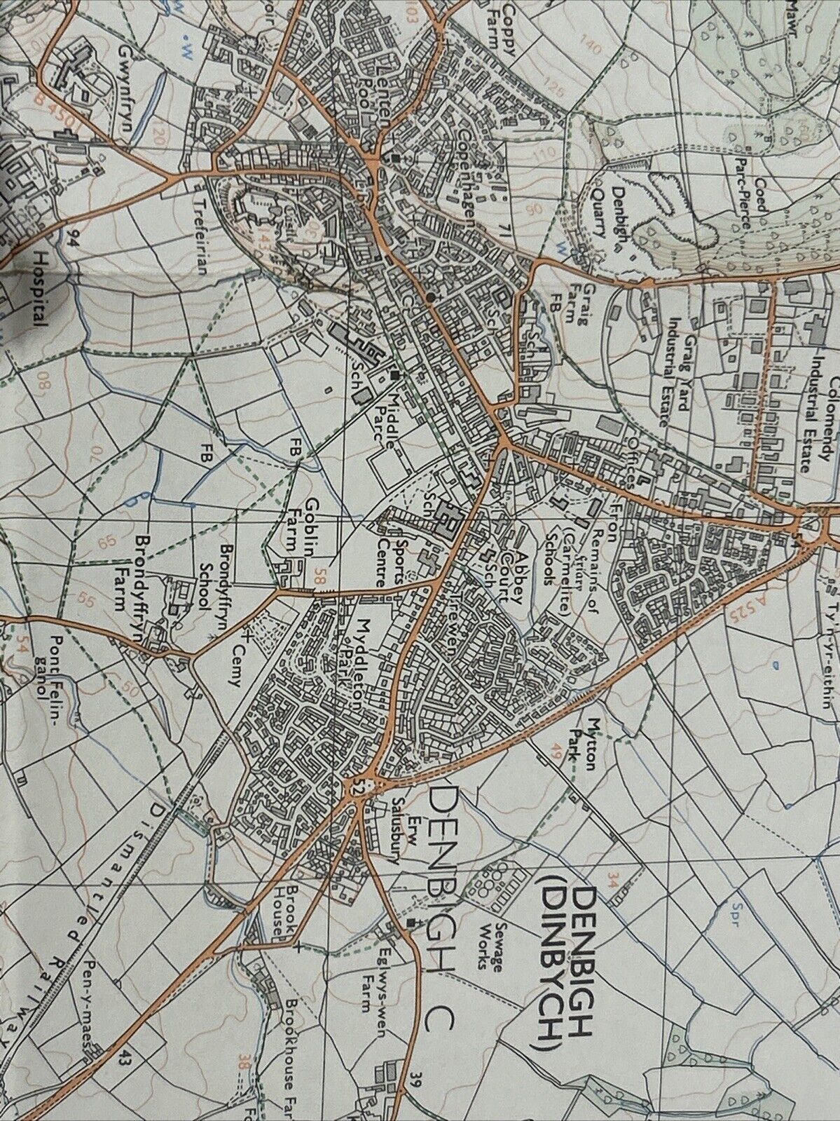 DENBIGH  Ordnance Survey Map Pathfinder 772  1990 Vale Of Clwyd Henllan