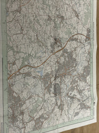 BARNSLEY & PENISTONE Ordnance Survey Pathfinder Map 715 1988 SE20/30