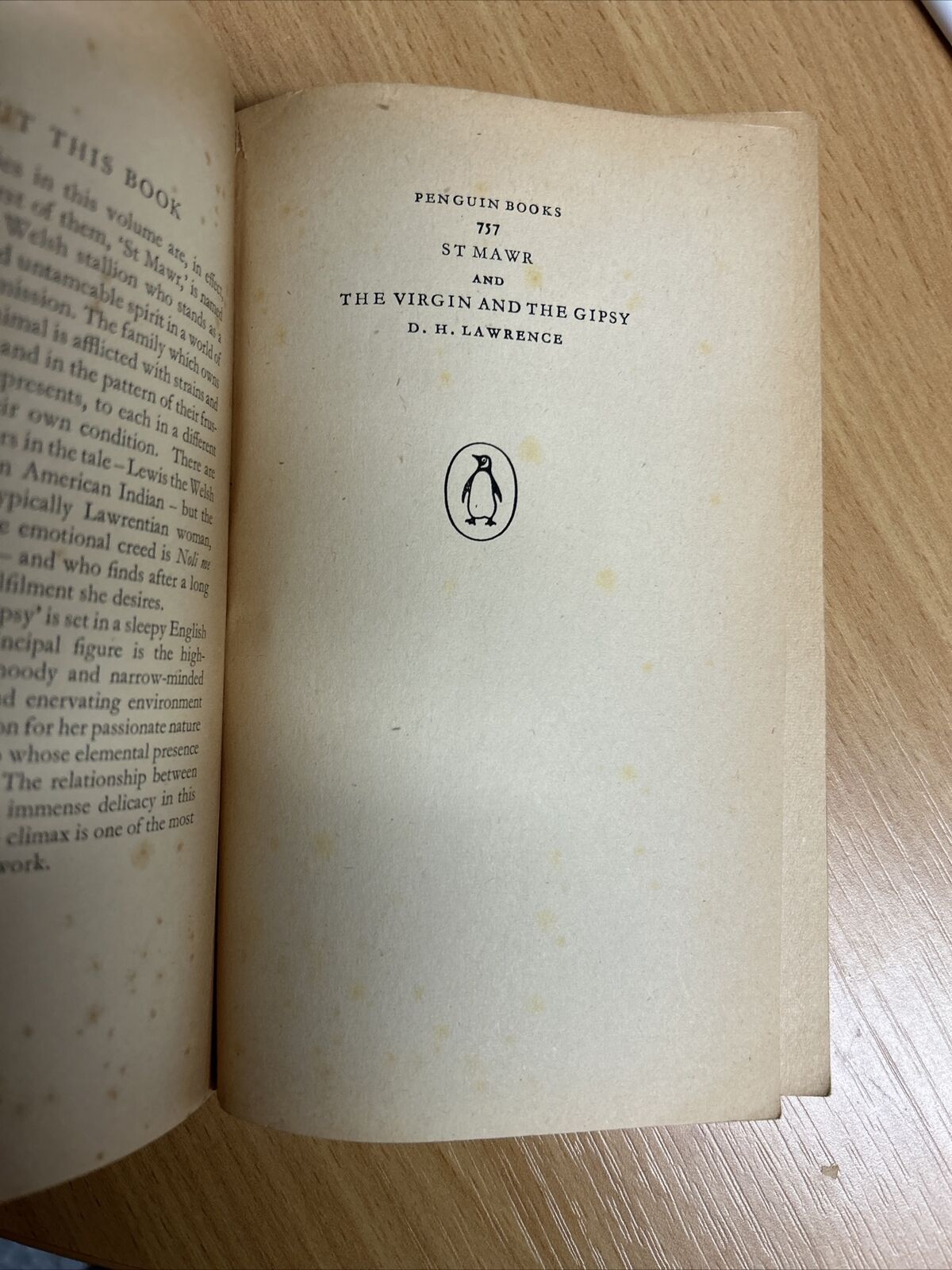 ST MAWR & THE VIRGIN AND THE GYPSY By DH Lawrence Penguin Books No 757 1951