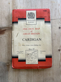 CARDIGAN Ordnance Survey CLOTH Map 1952 Seventh Series Sheet 139 Carmarthen