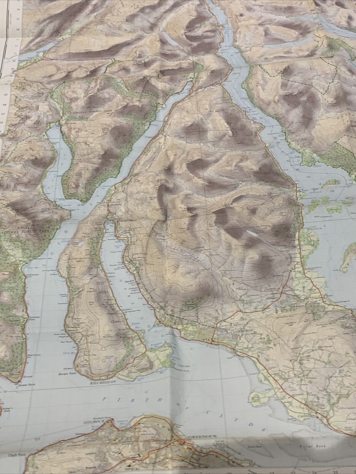 LOCH LOMOND & THE TROSSACHS Ordnance Survey 1 Inch Tourist Map 1960 Callander