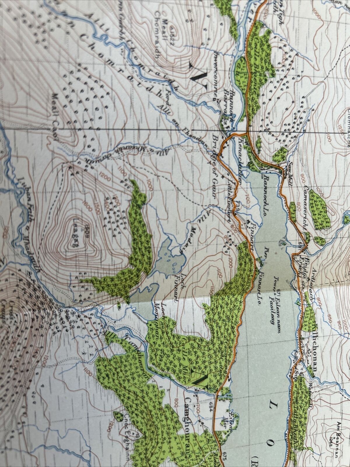 KILLIN & LOCH RANNOCH Ordnance Survey One Inch Sheet 55 Popular Edition 1947