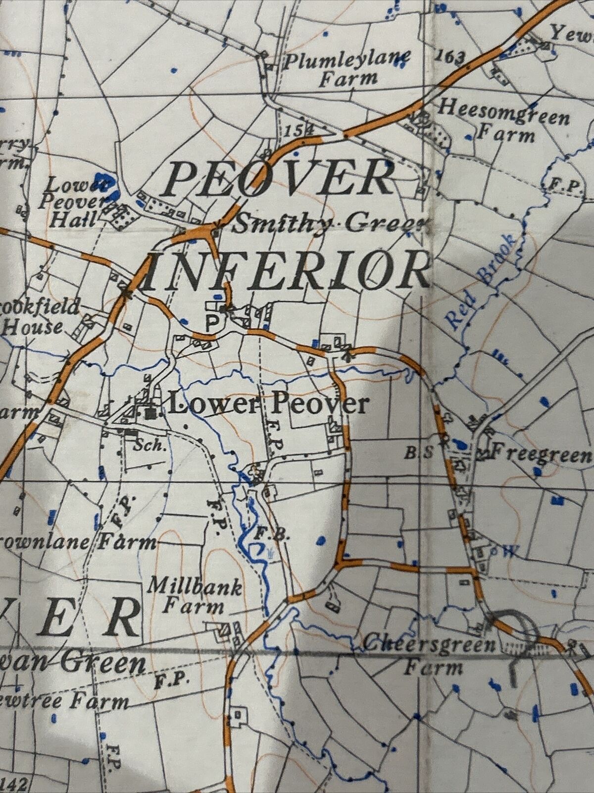 KNUTSFORD Ordnance Survey First Series 1:25,000 Map SJ77 1952 Rev 1965 Peover