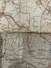 WESTON UPER MERE Cloth Ordnance Survey 1 Inch Map 1918 Clevedon Bridgewater
