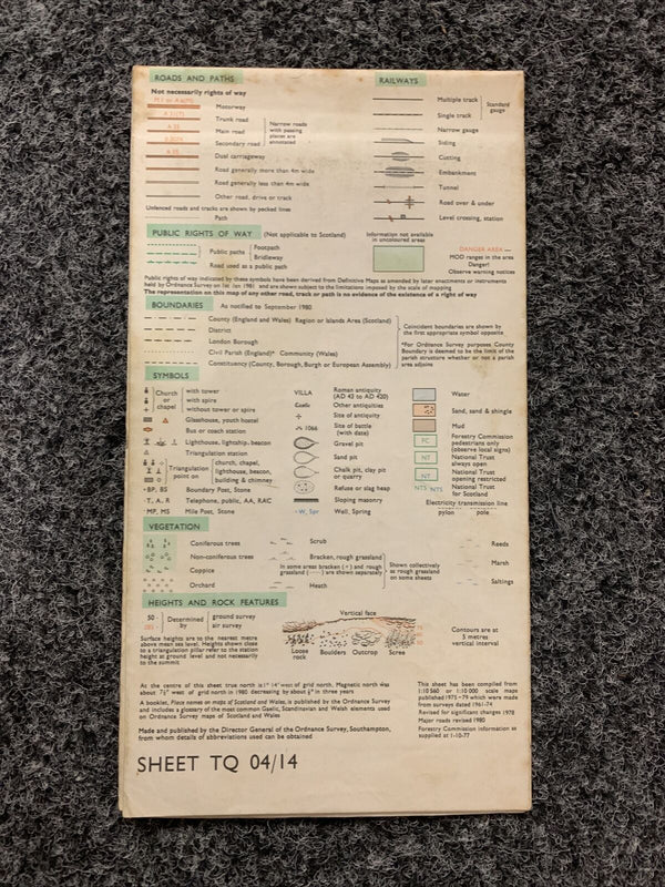 DORKING Ewhurst Shere Ordnance Survey Map Pathfinder - 1981 TQ04/14