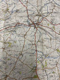 NORTHAMPTON Ordnance Survey Cloth One Inch Map 1947 Sixth Edition Sheet 133