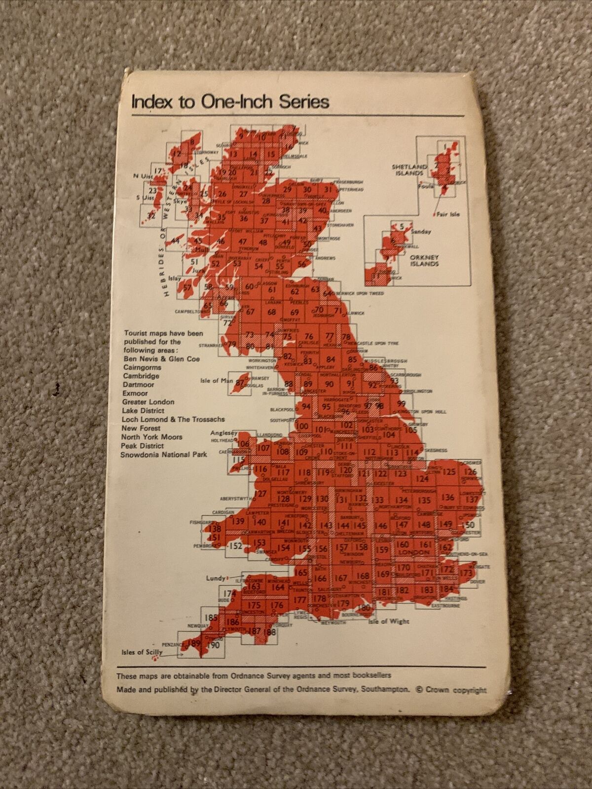 TRURO & FALMOUTH Ordnance Survey One Inch Map 190 Good Condition 1961 St Austell