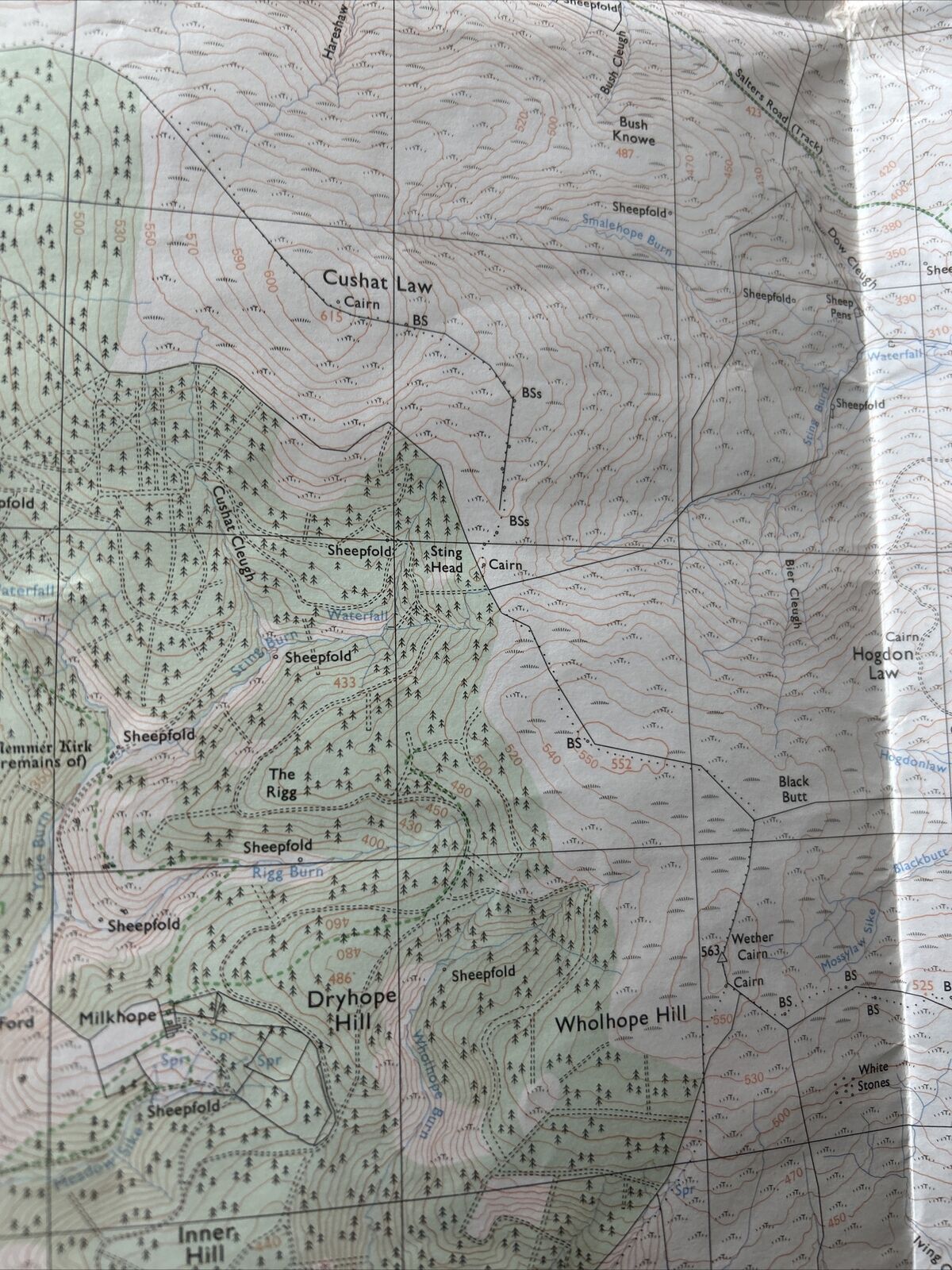 THE CHEVIOT HILLS Central Pathfinder 487 Ordnance Survey NT81/91 1:25,000 1986