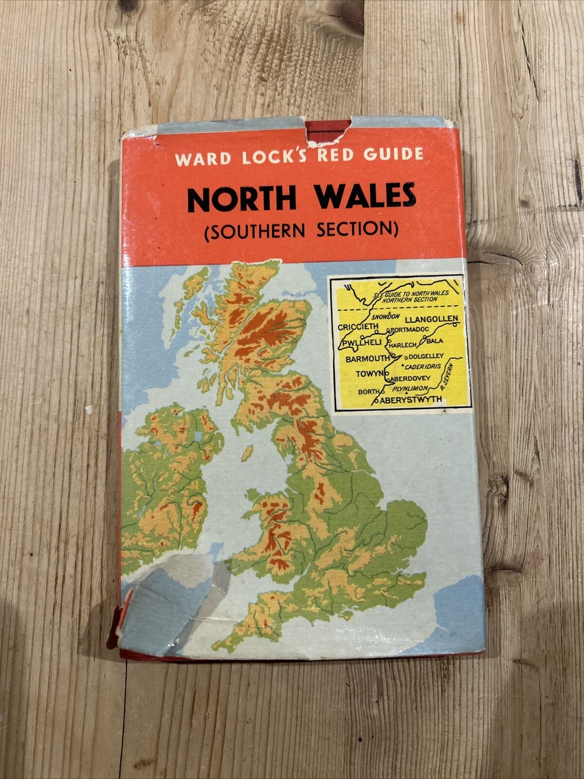 NORTH WALES Southern Section - Ward Locks Red Guide Hardback Dust Jacket Maps