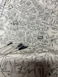 LEEDS Old Pointer Map With Many Adverts Possibly 1950s? West Yorkshire