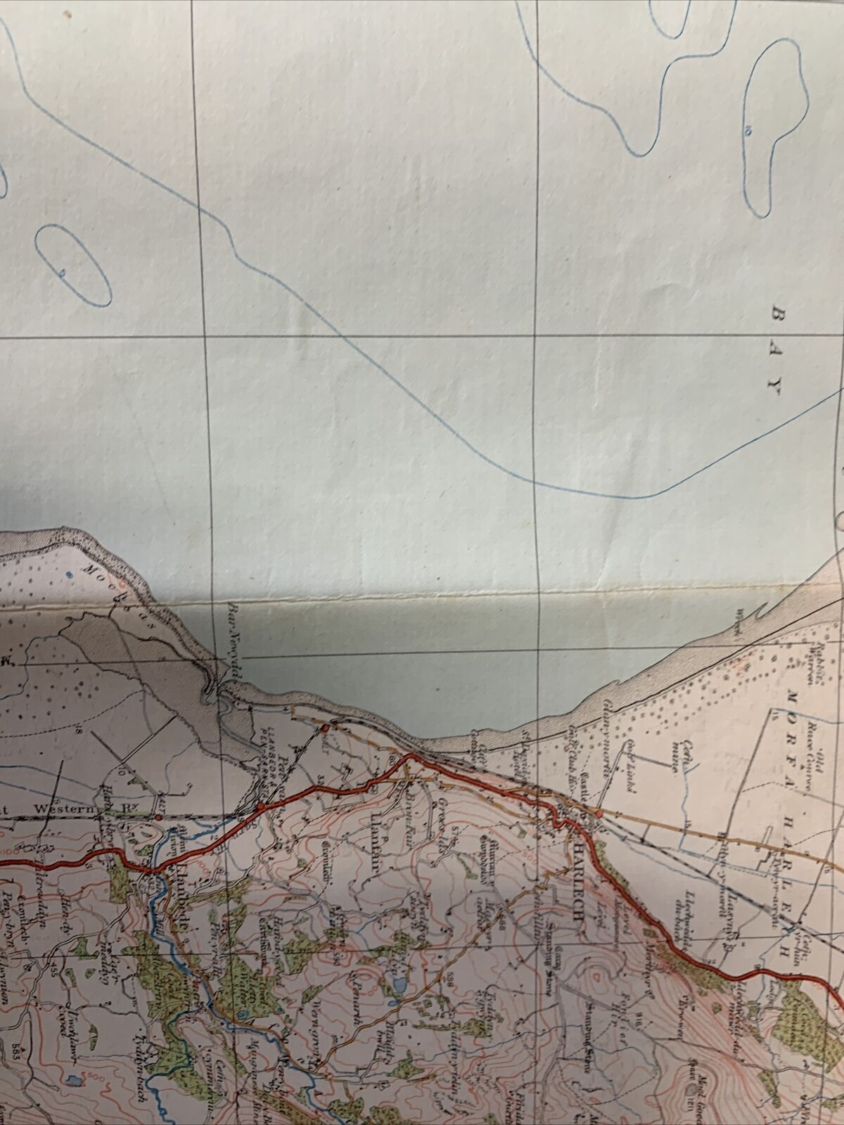 PORTMADOC & CRICCIETH No 49 Ordnance Survey Popular One Inch Cloth Map 1933