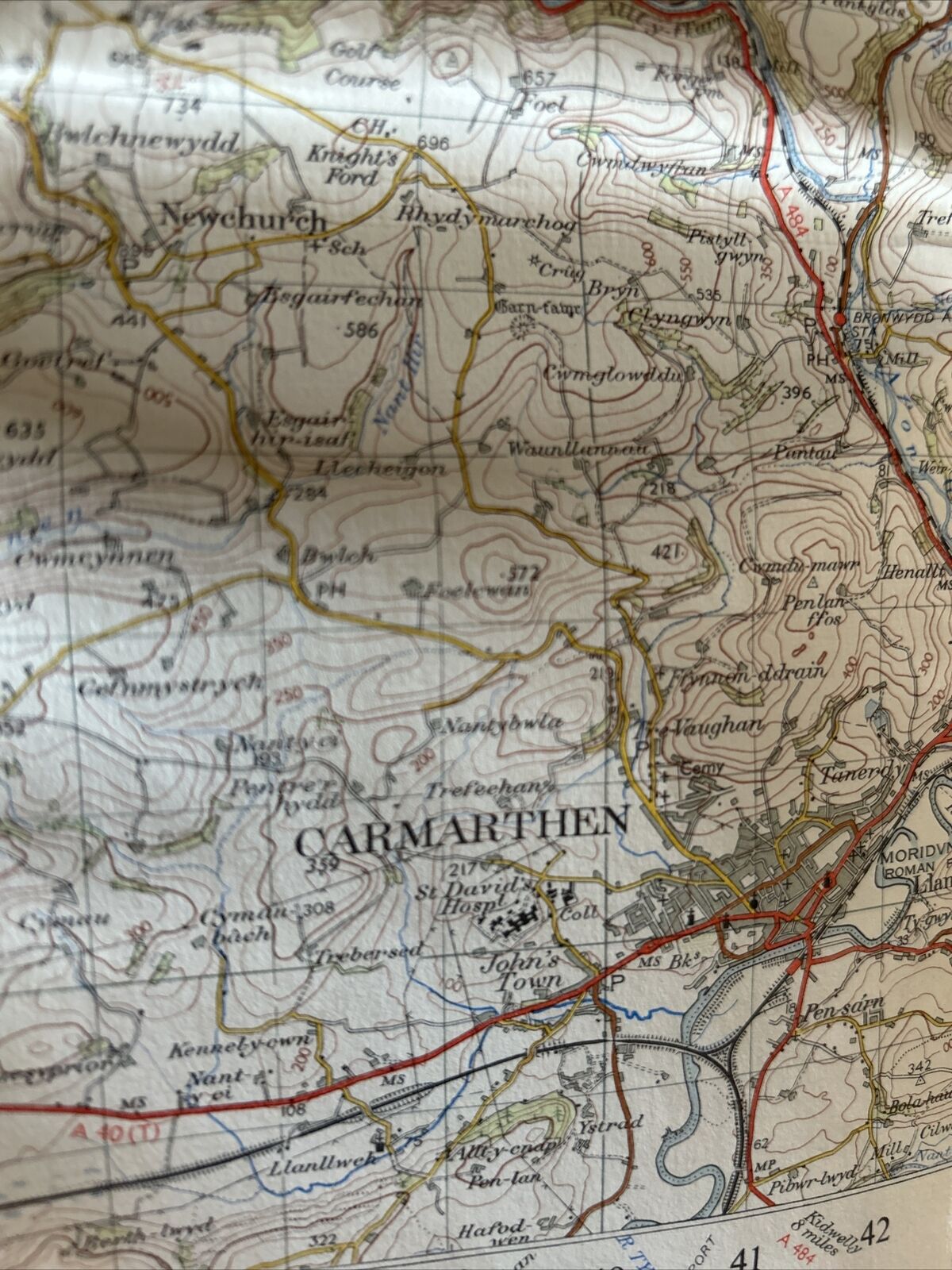 CARDIGAN CLOTH Ordnance Survey Map One Inch Seventh Series 1952 Sheet 139 Wales