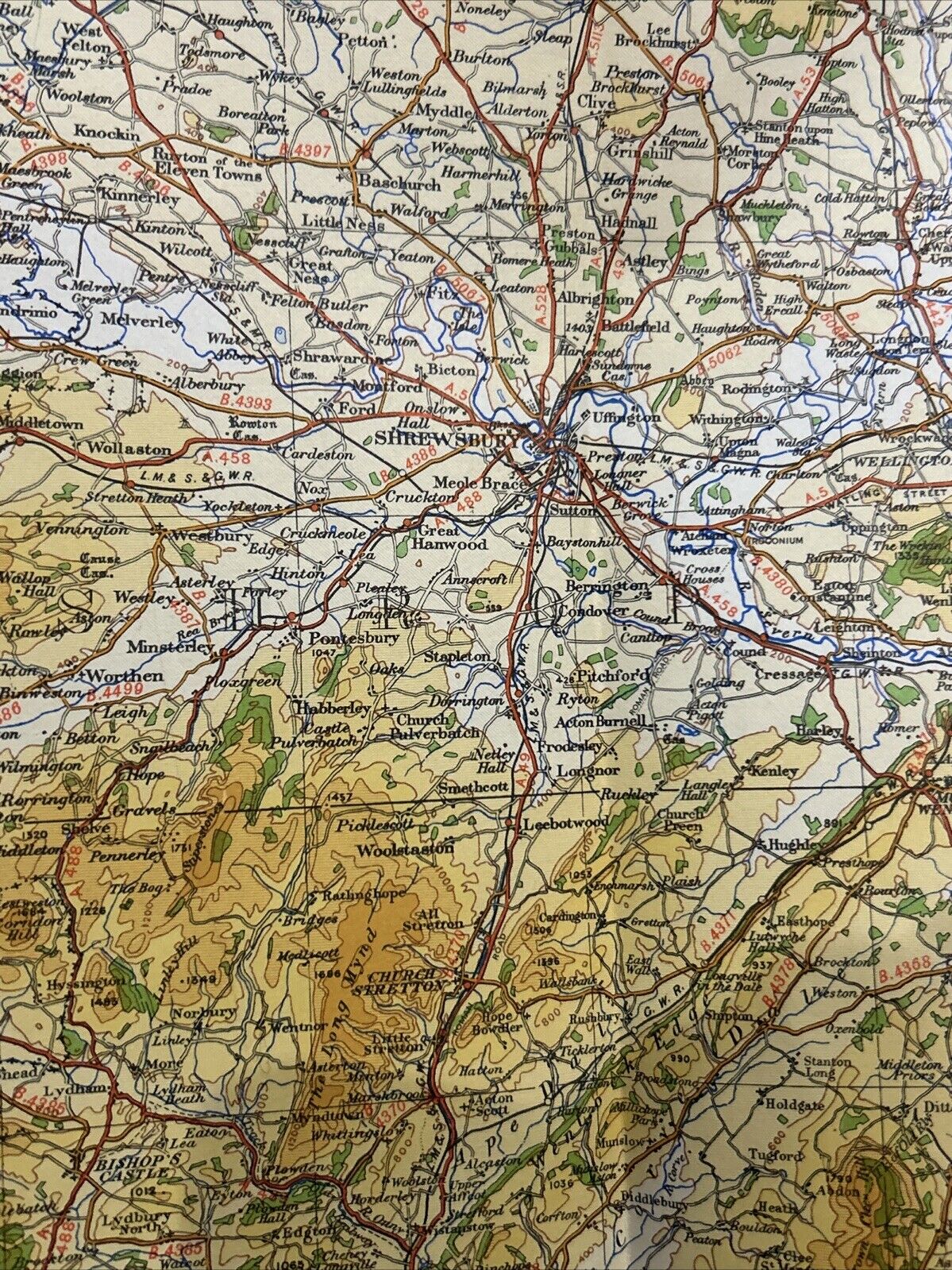 NORTH WALES & MANCHESTER Ordnance Survey Sheet 4 Quarter Inch Map 4th Ed 1946