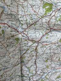 BALA & WELSHPOOL Ordnance Survey Cloth One Inch Map 1947 Sixth Edition Sheet 117