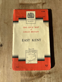 EAST KENT Ordnance Survey Seventh Series Paper One inch 1959 Sheet 173 Hythe