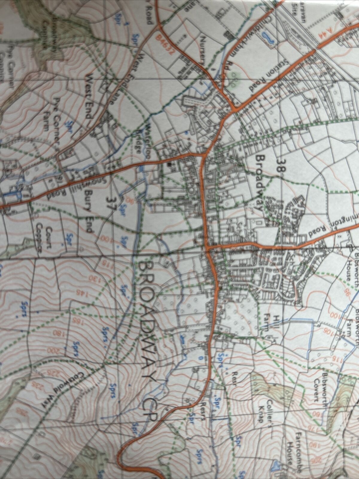 BROADWAY & CHIPPING CAMPDEN Pathfinder 1043 Ordnance Survey Sheet 1:25000 1990