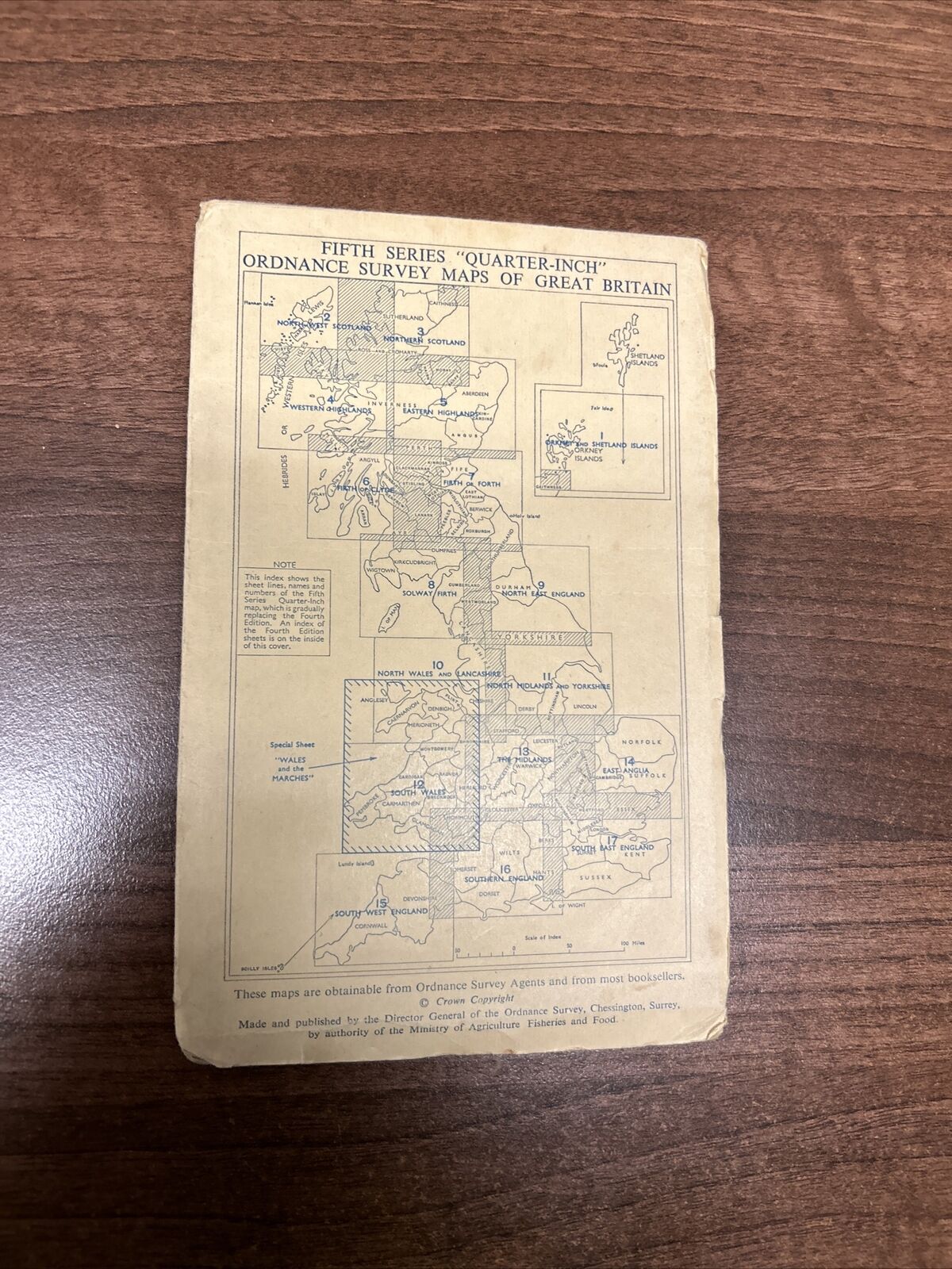 EASTERN HIGHLANDS 1962 Paper Ordnance Survey Quarter Inch Map Sheet 5 Grampians