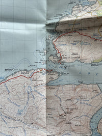 PORTREE Ordnance Survey Seventh Series Paper One inch 1955 Sheet 25 Raasay Pabay