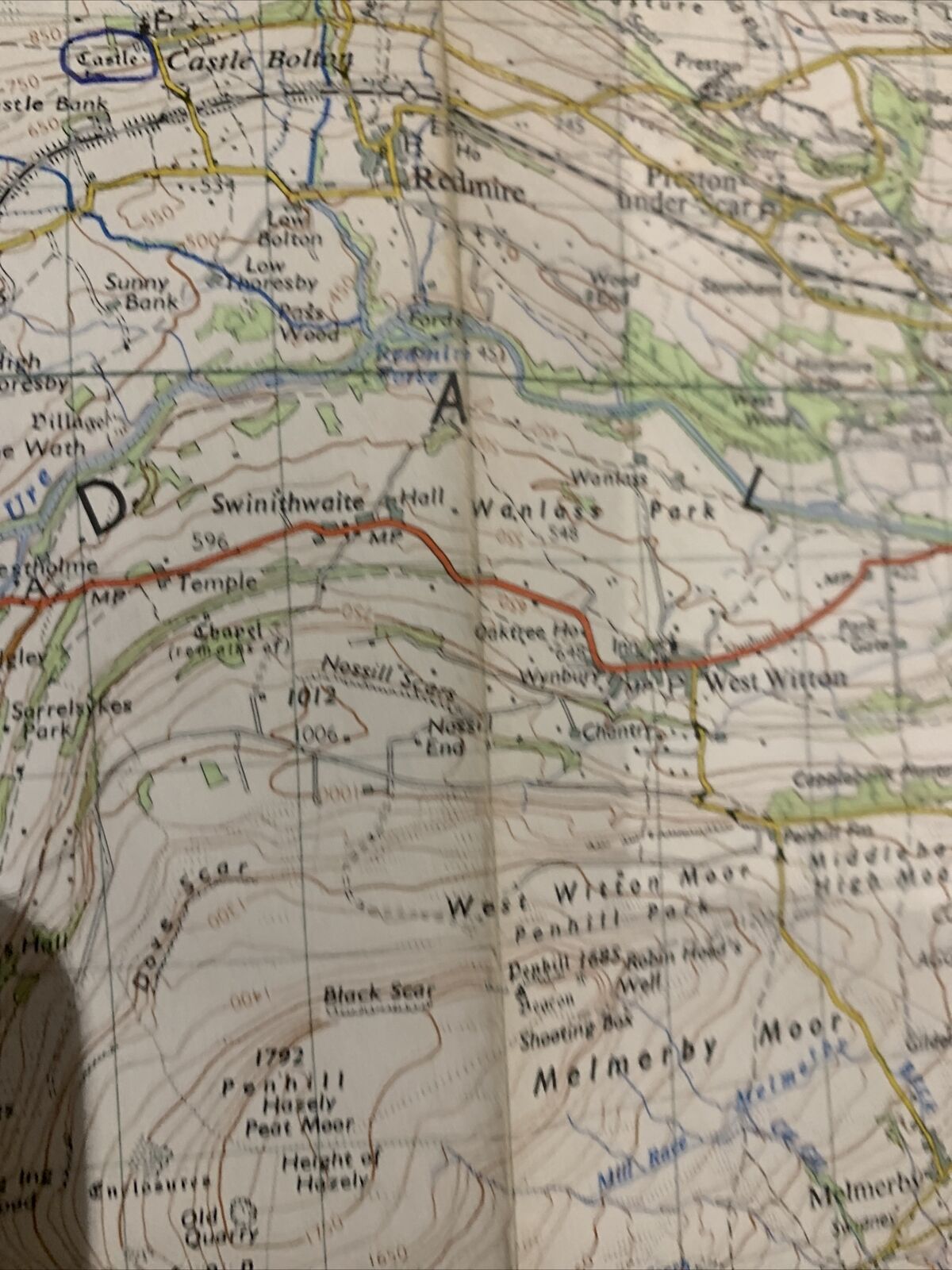 WENSLEYDALE Ordnance Survey Seventh Series One Inch Map 1961 Sheet 90