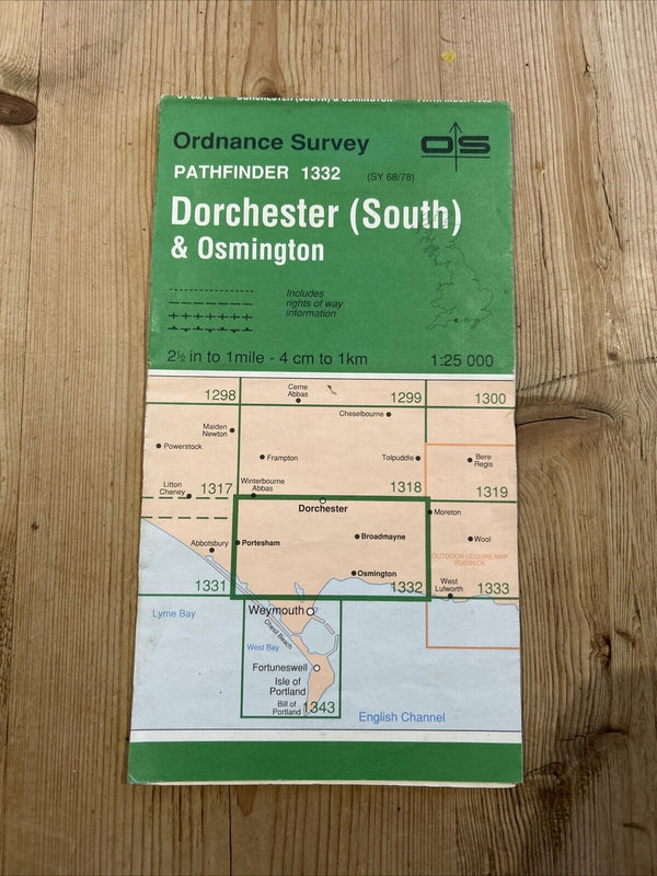 DORCHESTER South & OSMINGTON Pathfinder 1332 Ordnance Survey Sheet 1:25000 1992