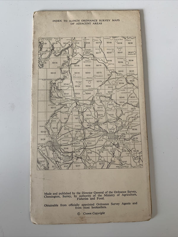 Claughton Bleasedale Ordnance Survey Map 1955 2 & Half Inch Sheet SD64