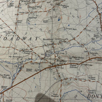 ILMINSTER Ordnance Survey CLOTH Sheet 31/31 1:25000 1949 Whitelackington Ilton