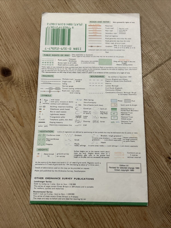 WINCHCOMBE & Stow On The Wold Pathfinder 1067 Ordnance Survey 1:25,000 1990