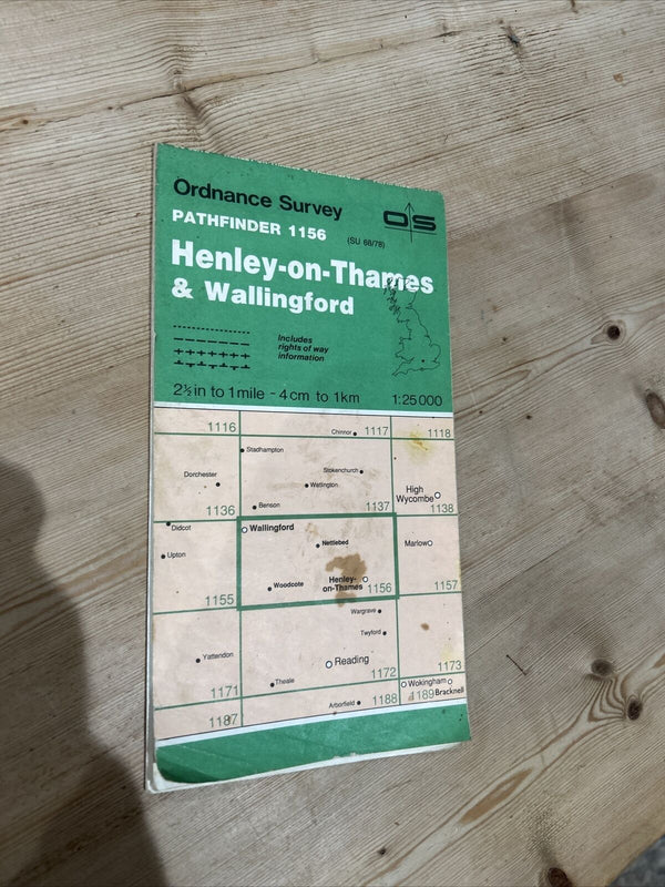 HENLEY-ON-THAMES WALLINGFORD Pathfinder 1156 Ordnance Survey Sheet 1:25000 1990