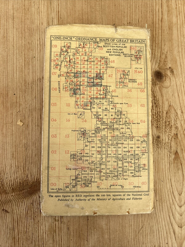 KILLIN & LOCH RANNOCH Ordnance Survey One Inch Sheet 55 Popular Ed 1947 Cloth