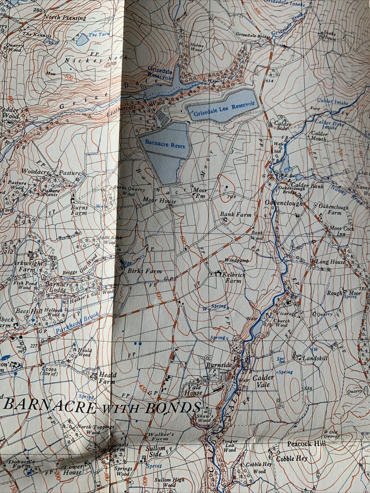 Claughton Bleasedale Ordnance Survey Map 1955 2 & Half Inch Sheet SD64