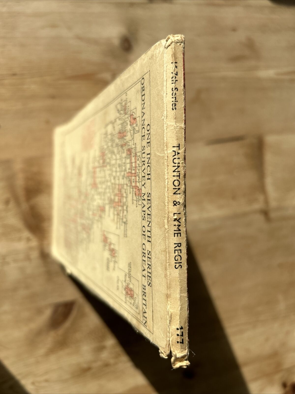 TAUNTON & LYME REGIS Ordnance Survey Seventh Series CLOTH 1 inch 1960 Sheet 177