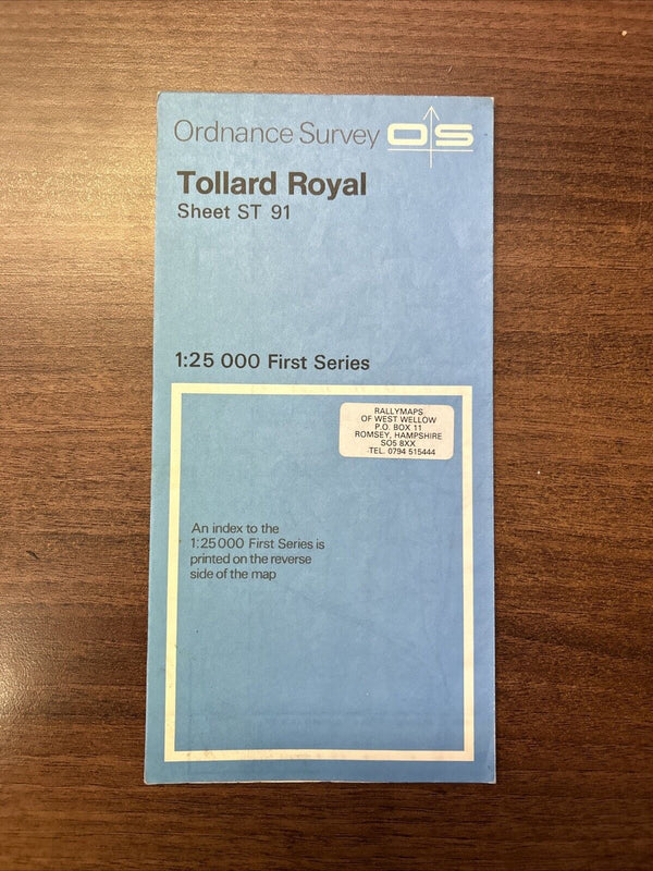 TOLLARD ROYAL Ordnance Survey First Series Sheet ST91 1:25,000 1961 Chettle